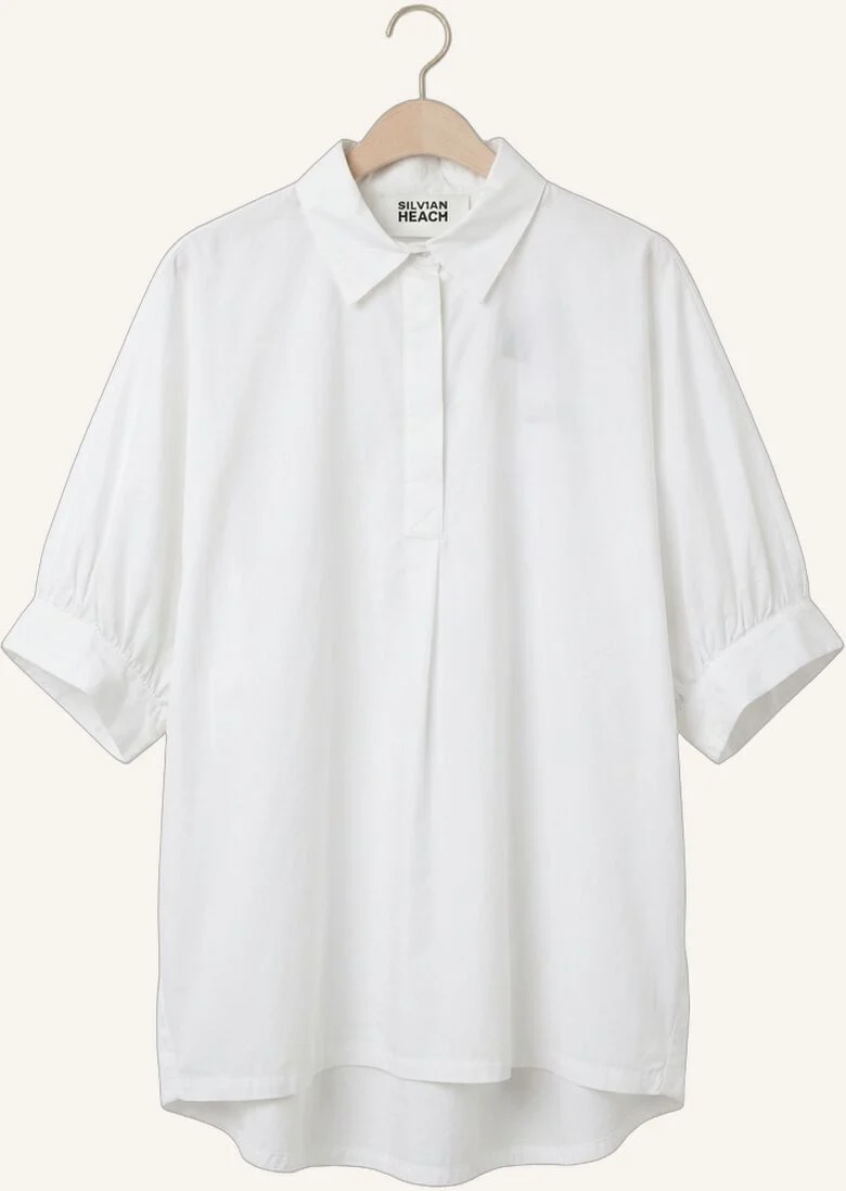 Silvian Heach Blouse Shirt Glanz GPP26060CA Wit - Afbeelding 5