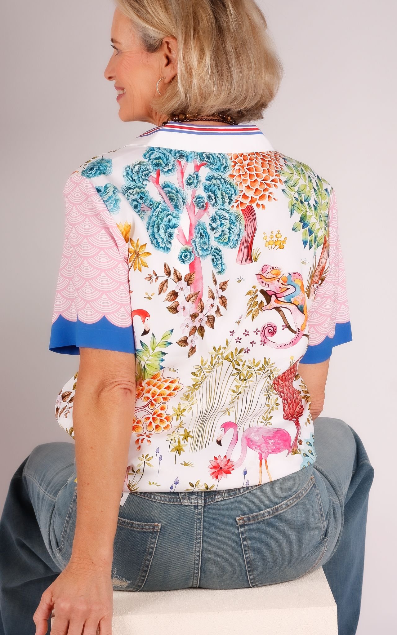 Herzen’s Angelegenheit Zijden Blouse 6070 Super Multi Color - Afbeelding 6