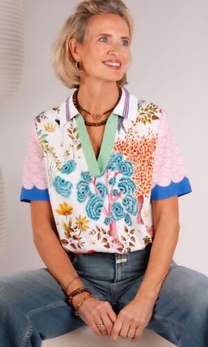Herzenās Angelegenheit Zijden Blouse 6070 Super Multi Color