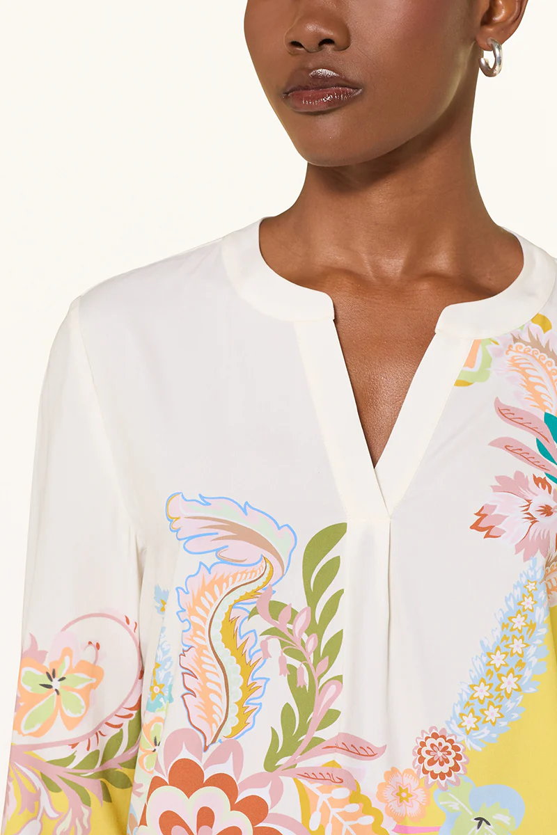 Herzen’s Angelegenheit Zijden Blouse 6081 Yellow Multi - Afbeelding 3