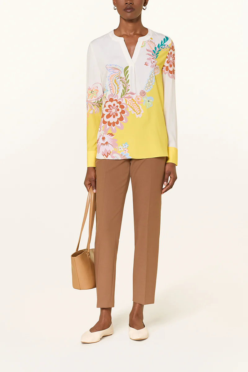 Herzen’s Angelegenheit Zijden Blouse 6081 Yellow Multi - Afbeelding 2