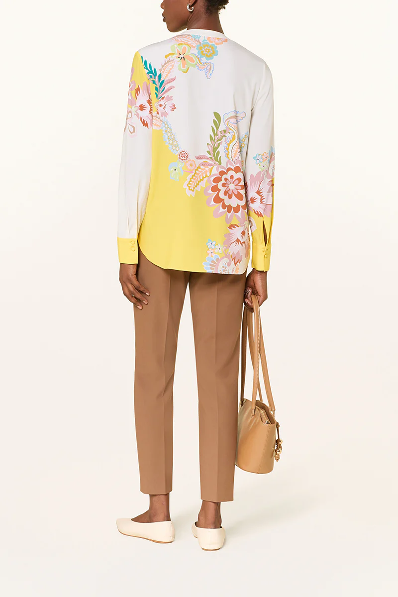 Herzen’s Angelegenheit Zijden Blouse 6081 Yellow Multi - Afbeelding 6