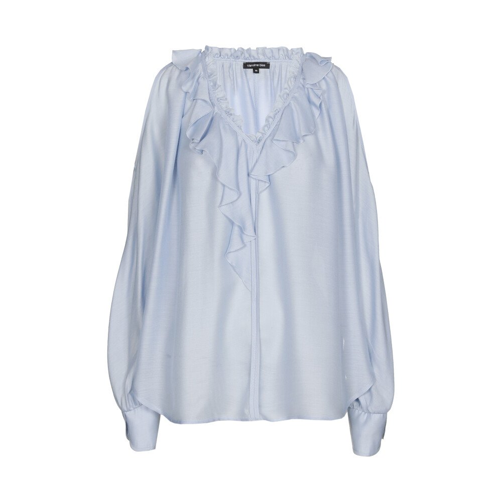 Caroline Biss Blouse Satijn Volant 1623 Crystal Blue - Afbeelding 6