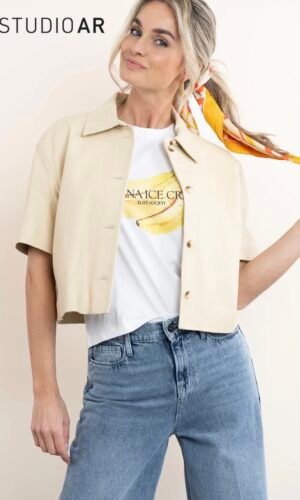Studio AR Leather Top EVELINE 015L261018 Butter