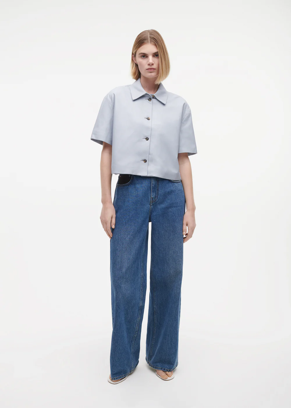 Studio AR Leather Top Eveline 015L261018 Blue Sky - Afbeelding 2