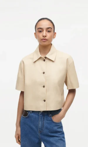 Studio AR Leather Top EVELINE 015L261018 Butter