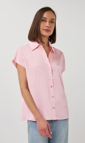Esqualo Blouse Satijn SP26.10012 Romance Rose