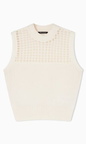 Armani Exchange Katoen Gebreide Top XW001906 Off White