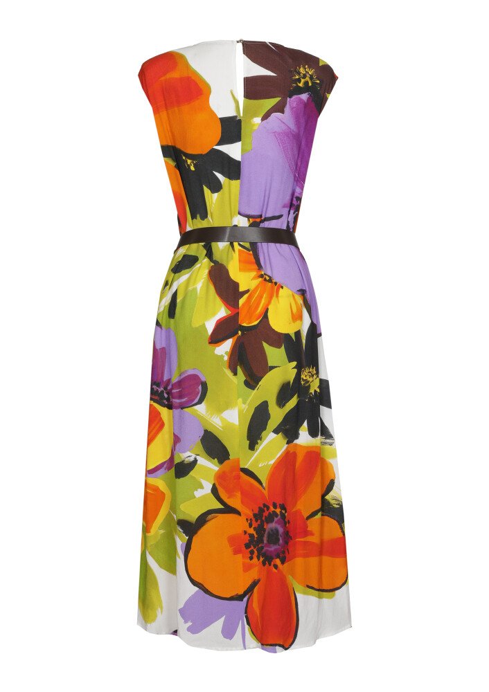 Caroline Biss Mouwloze Midi-Jurk Bloemenprint 1178 Multi Color - Afbeelding 7
