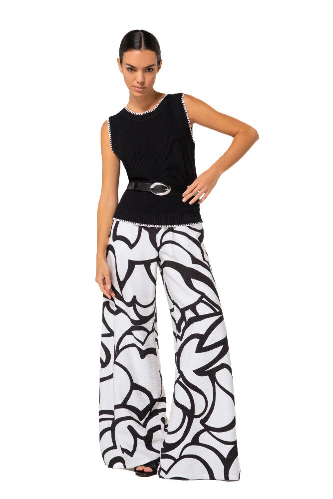 Caroline Biss Palazzo Broek Bloemenprint 1561 Multicolor