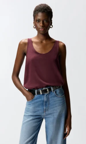 Pinko Top Sand Wash Silk 104670-A2T7 Bordeaux