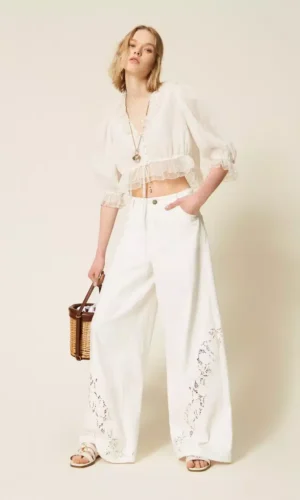 Twinset Bull Jeans Borduursel 261TT2461 Snow