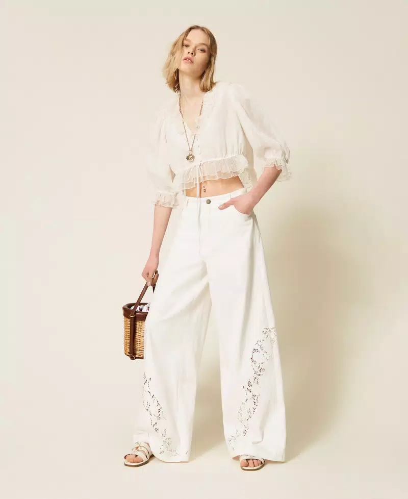 Twinset Bull Jeans Borduursel 261TT2461 Snow