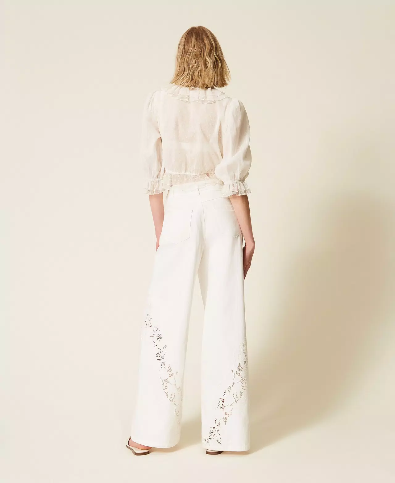 Twinset Bull Jeans Borduursel 261TT2461 Snow - Afbeelding 4