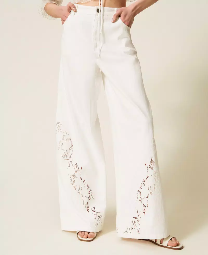 Twinset Bull Jeans Borduursel 261TT2461 Snow - Afbeelding 5