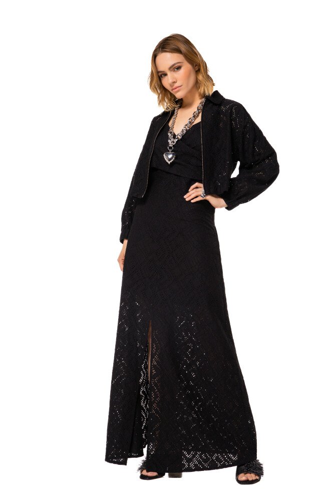 Caroline Biss Bolerovest Kant 1854 Zwart - Afbeelding 3