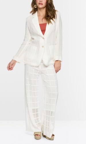 MarcCain Zomerblazer Linnen Viscose AC3431W62 Off White