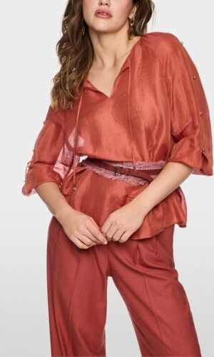 MarcCain Blouse Linnen-Zijdemix AC5140W86 Etruscan Red