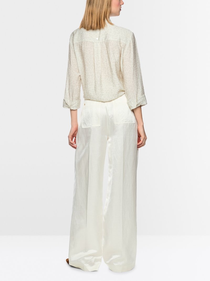 MarcCain Blouse Knoopdetail AC5143W58 Bright Ecru - Afbeelding 6