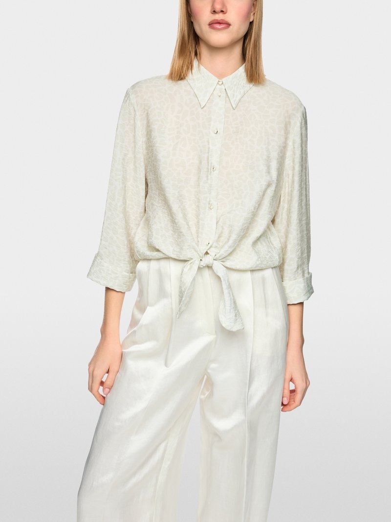 MarcCain Blouse Knoopdetail AC5143W58 Bright Ecru