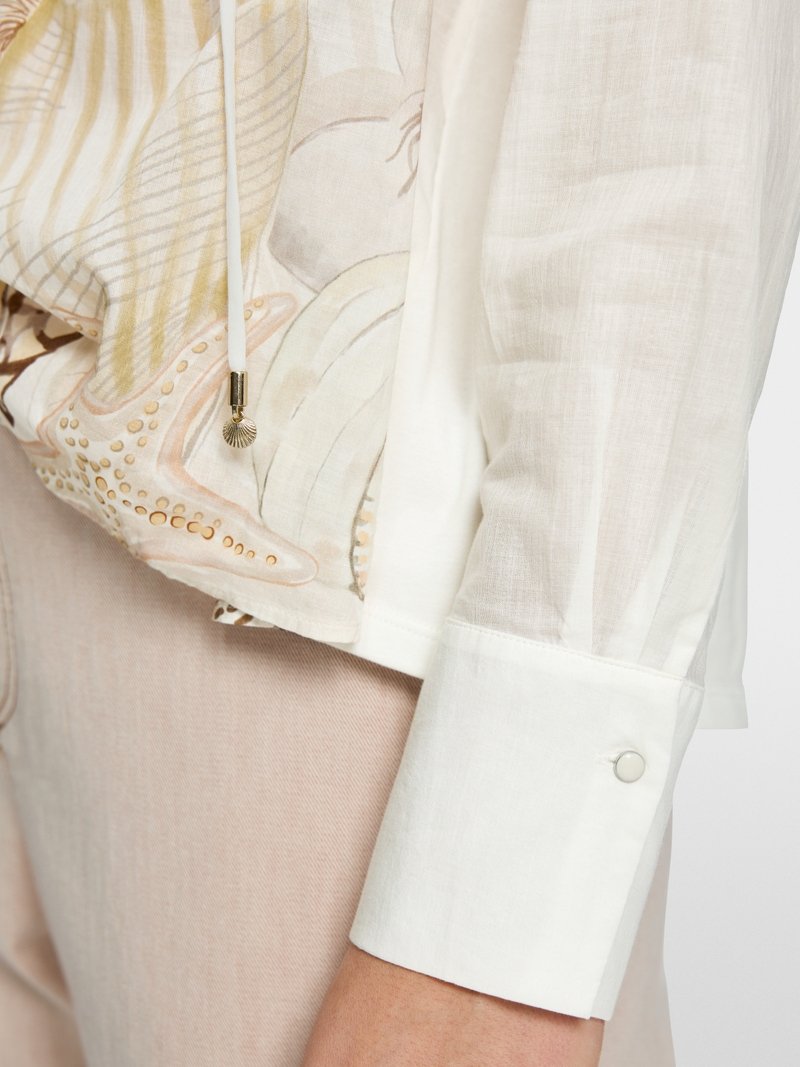 MarcCain Blouseshirt Schelpenprint AC55007J58 Off White - Afbeelding 4