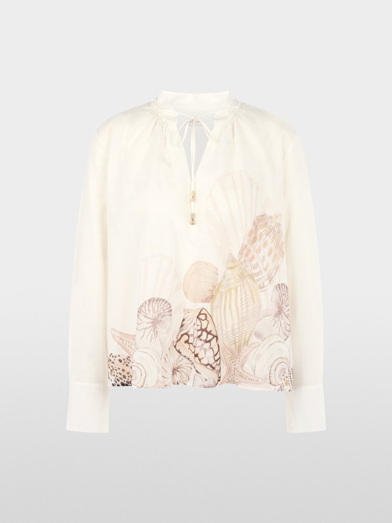 MarcCain Blouseshirt Schelpenprint AC55007J58 Off White - Afbeelding 8