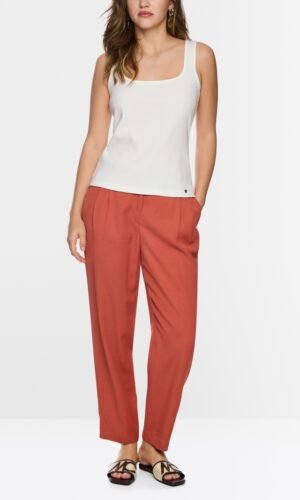 MarcCain Top Geribbelde Stretch AC6122J52 Off White