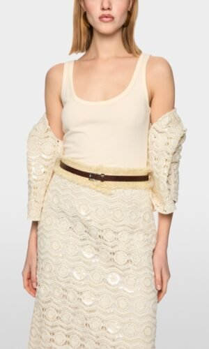 MarcCain Basic Top Stretchkatoen AC6139J14 Bright Ecru