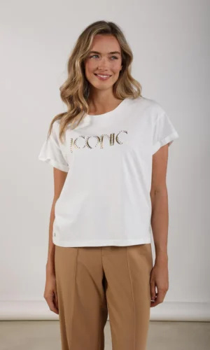 Nukus Reese T-Shirt Iconic NKS04025 Off White/Gold