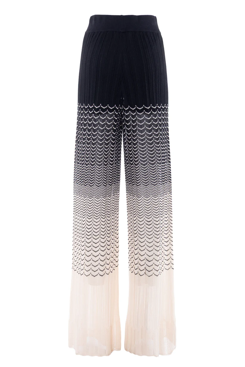 Nenette Gebreide Broek 41BB-YODA Zwart/Zand - Afbeelding 5