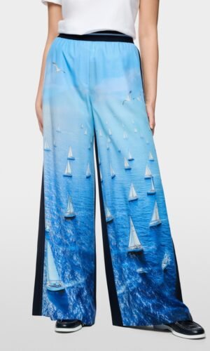 MarcCain Wijde Broek WILLMAR AS8149W44 Little Boy Blue