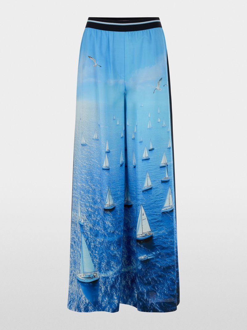 MarcCain Wijde Broek WILLMAR AS8149W44 Little Boy Blue - Afbeelding 5